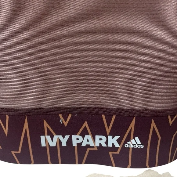 EUC Adidas x IVY PARK Wild Brown Monogrammed Mesh Crop Top (K-1) - Picture 13 of 15